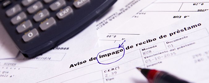 aviso de impago, crisis