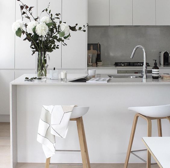 Decorar una cocina de color blanco Decorar cocina en blanco