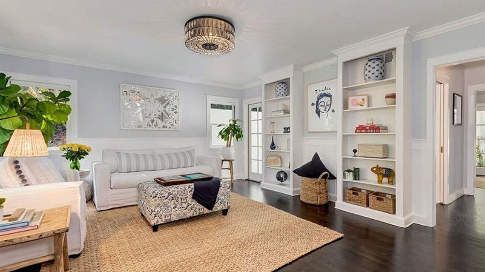 Salón de la casa de Margot Robbie Salón de la casa de Margot Robbie
