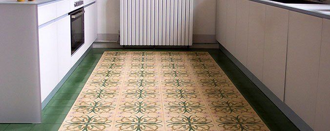 Decoración de suelos con mosaicos hidráulicos