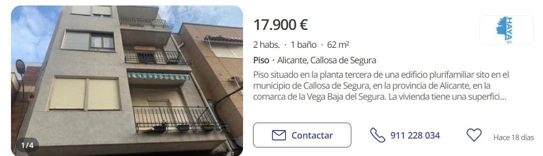 piso en callosa de segura