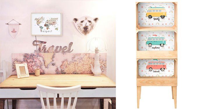 cuarto niños escritorio