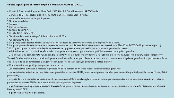 Fotocasa estará presente en Barcelona Meeting Point por octavo año consecutivo - Fotocasa Life bases sorteo BMP profesionales