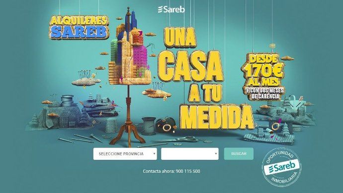 Sareb pone en alquiler 1.100 viviendas desde 170 euros al mes en 20 provincias