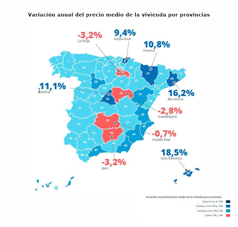 El precio del alquiler por provincias - Fotocasa Life Variación-anual-precio-alquiler-provincias