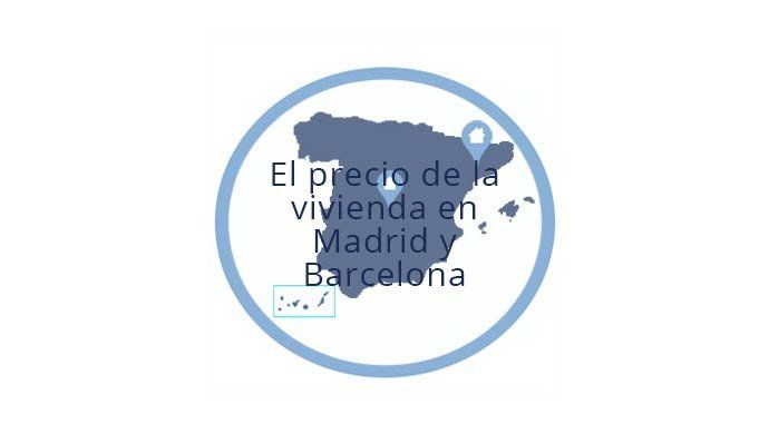 El precio de la vivienda en Madrid y Barcelona