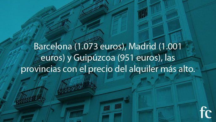 Barcelona, Madrid y Guipúzcoa, las provincias con el precio de alquiler más alto