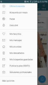 Función “Descartados” de la nueva aplicación de Fotocasa.