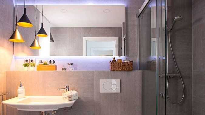 Decoración de baño iluminación