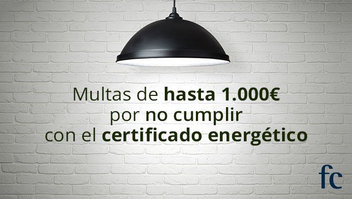 Multas por no disponer de certificado de eficiencia energética