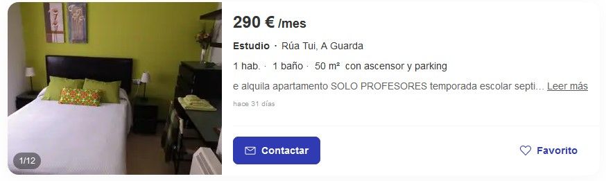 Un piso de alquiler en A Guarda Un piso de alquiler en A Guarda