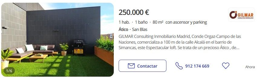 ático en venta en Madrid