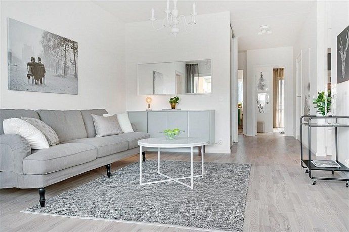 salón en tonos blancos