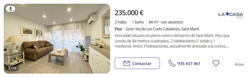 piso en Barcelona en pleno centro de Sant Martí
