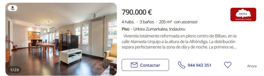 piso reformado en Bilbao