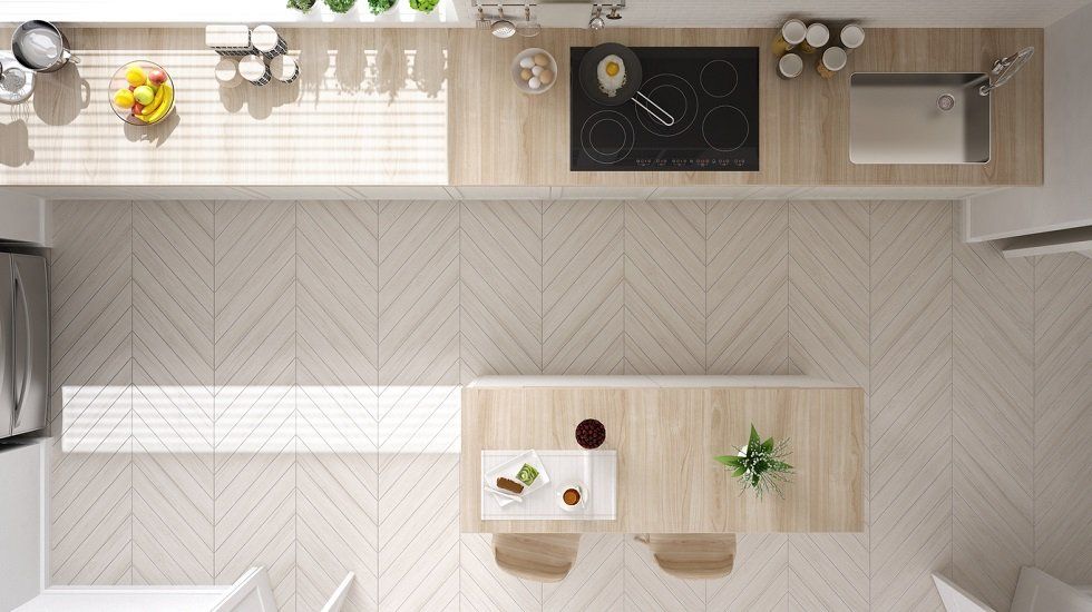Madera sin madera: baldosas con efecto madera