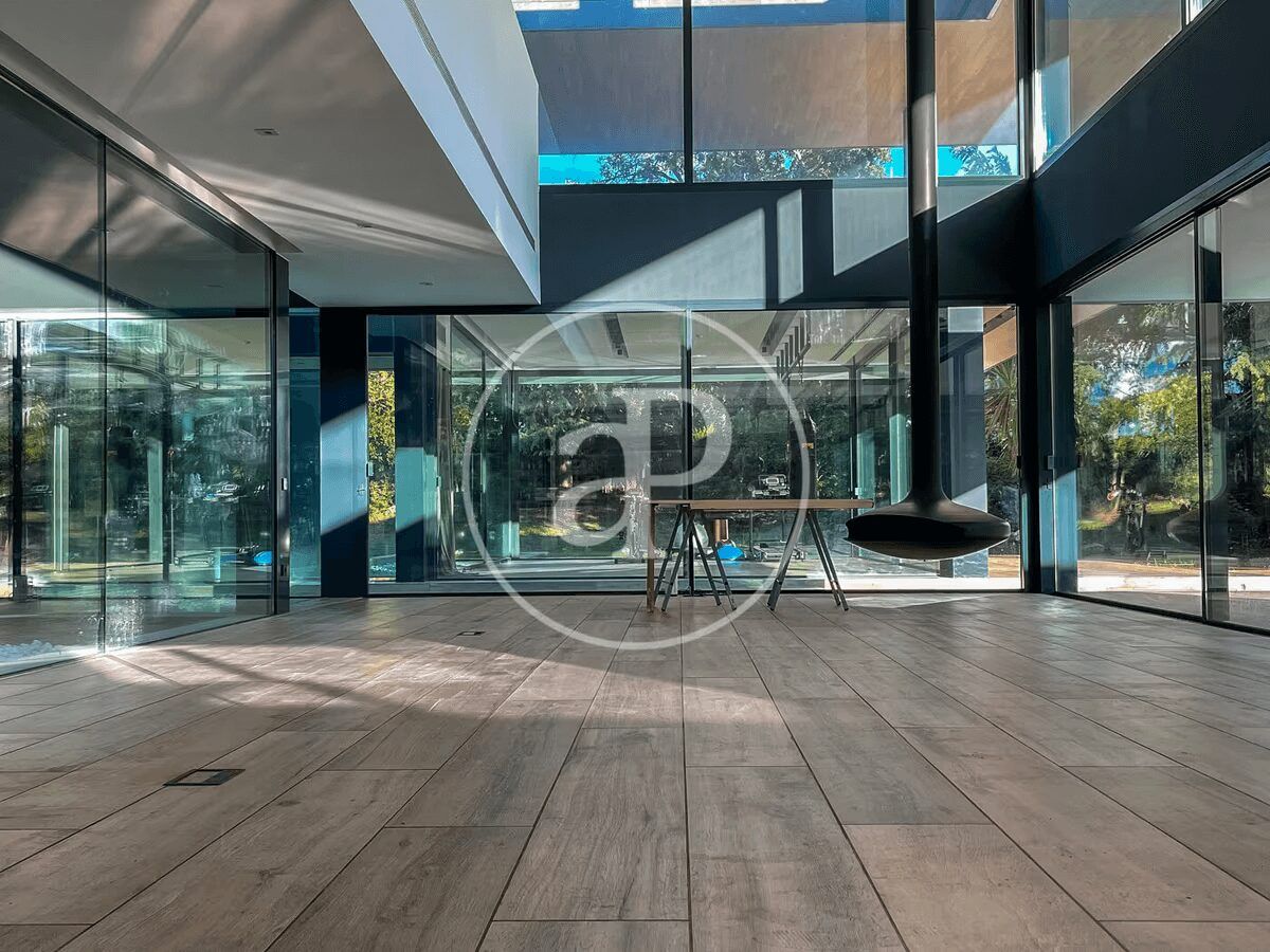 comedor sala de estar acristalado