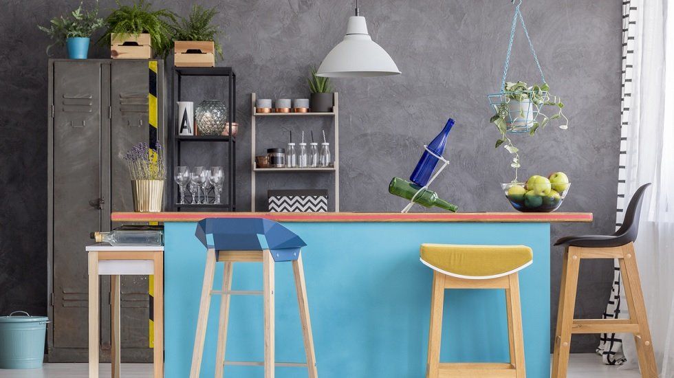 Barras de cocina para dos que , además, dividen espacios