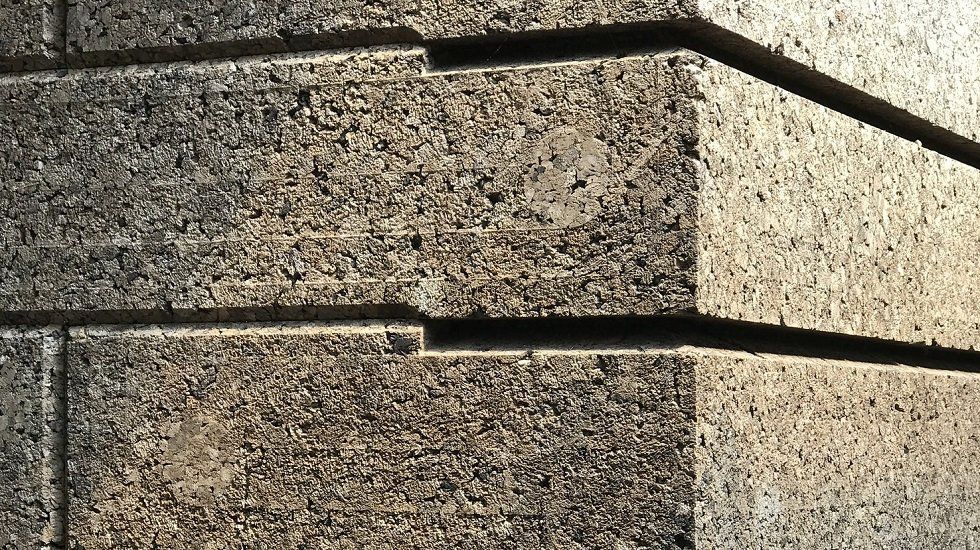 Bloques de corcho para construcción