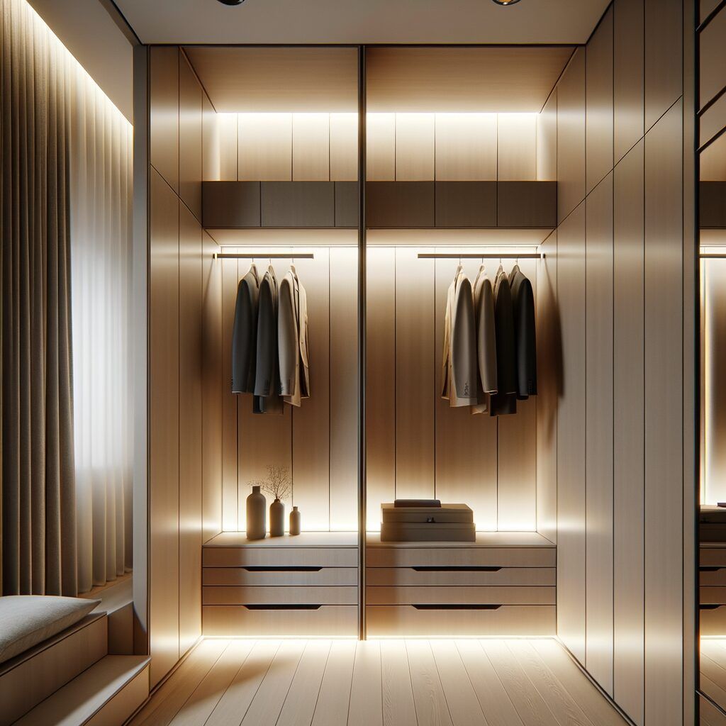 vestidor con luz integrada