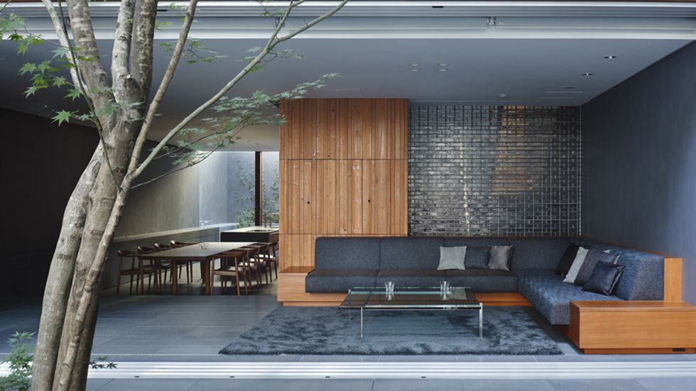 Casa de cristal pero no se ve el interior