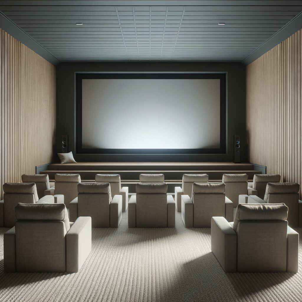 sala de cine en casa al estilo hollywood