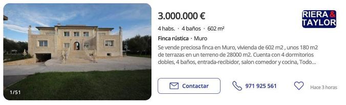 Castillo en venta en Alcudia