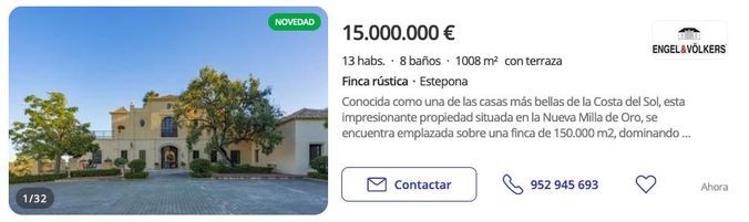 castillo en venta en Estepona