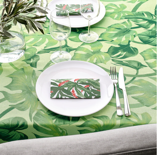 mantel de motivos tropicales mantel llamativo