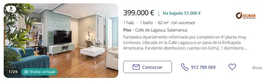 Reducción precio apartamento
