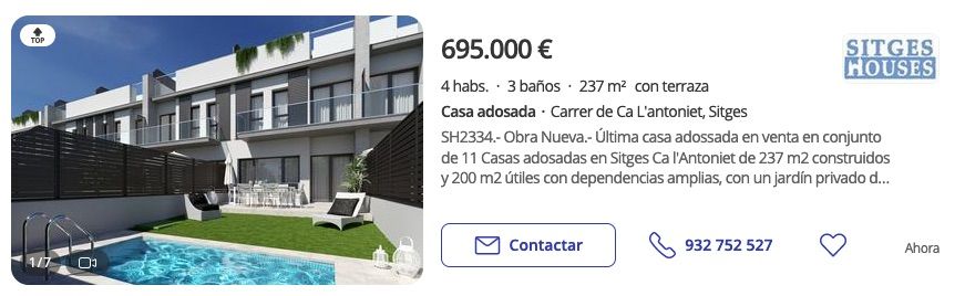 casa adosada en Sitges
