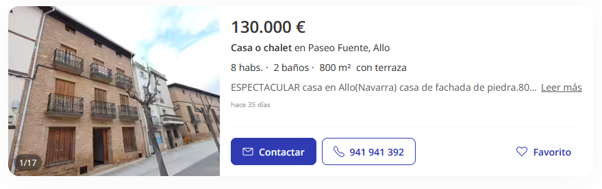 Casa de piedra en Navarra