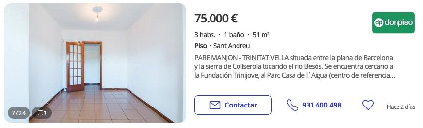 Piso barato en Barcelona