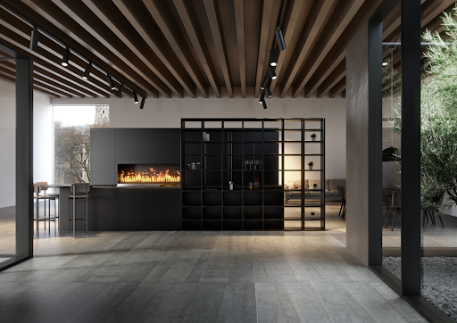 cocina integrales con puertas escamoteables