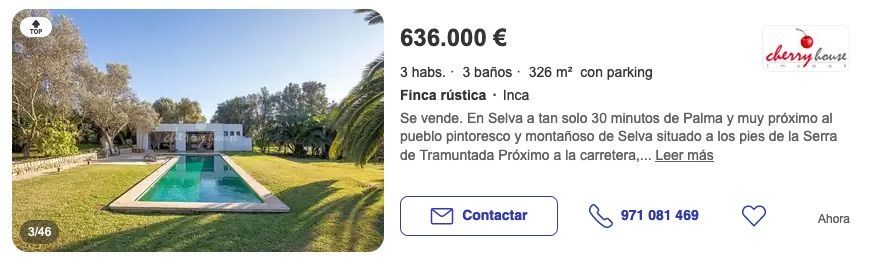 casa con jardín en Mallorca