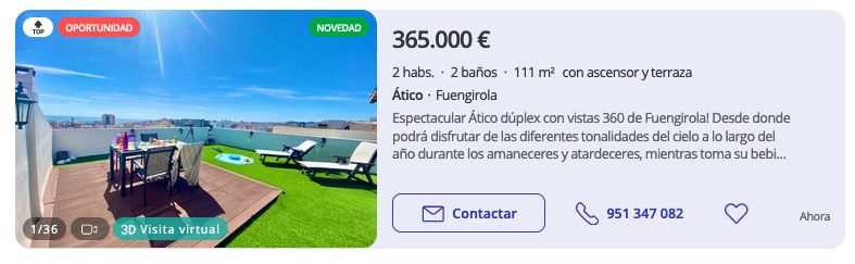 ático con terraza en Fuengirola ático con terraza en Fuengirola