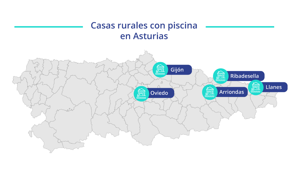 Mapa casas rurales Asturias
