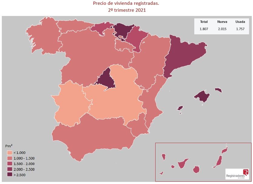 Mapa precio vivienda