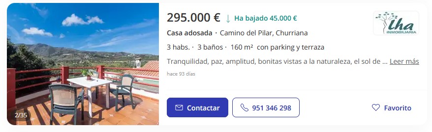 Terrenos con casa baratos en Málaga