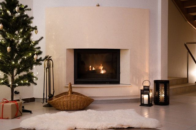 chimenea en casa