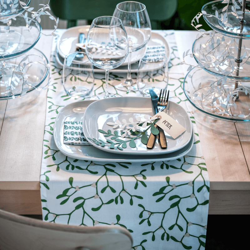 camino de mesa parejas navidad