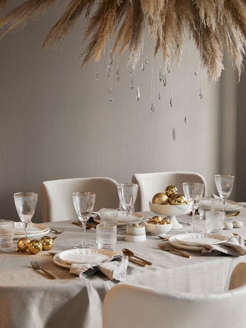 decoración mesa en navidad