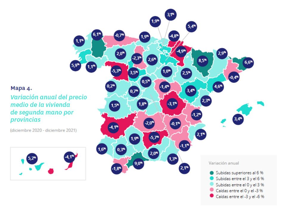 variacion precio vivienda por municipios en españa