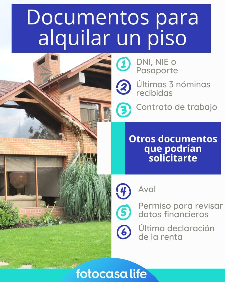 Qué documentos son obligatorios para alquilar un piso