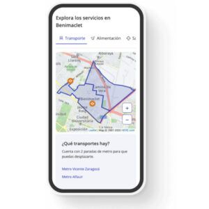 mapa barrio con servicios