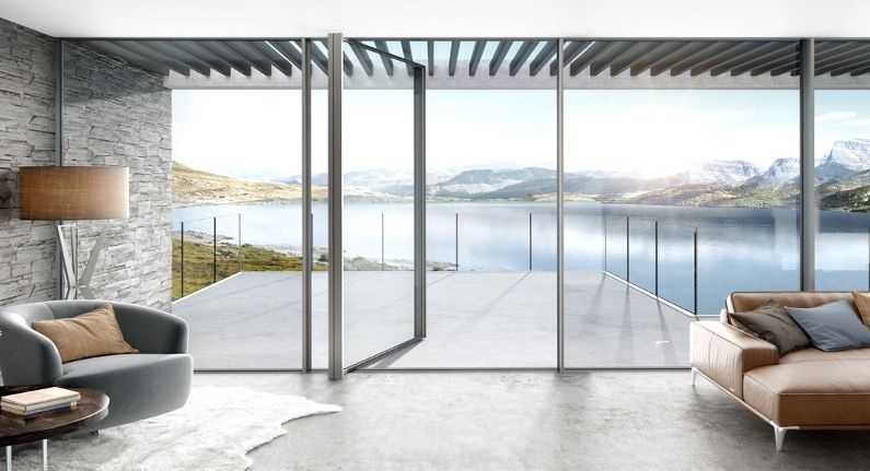 puertas para terraza pivotante