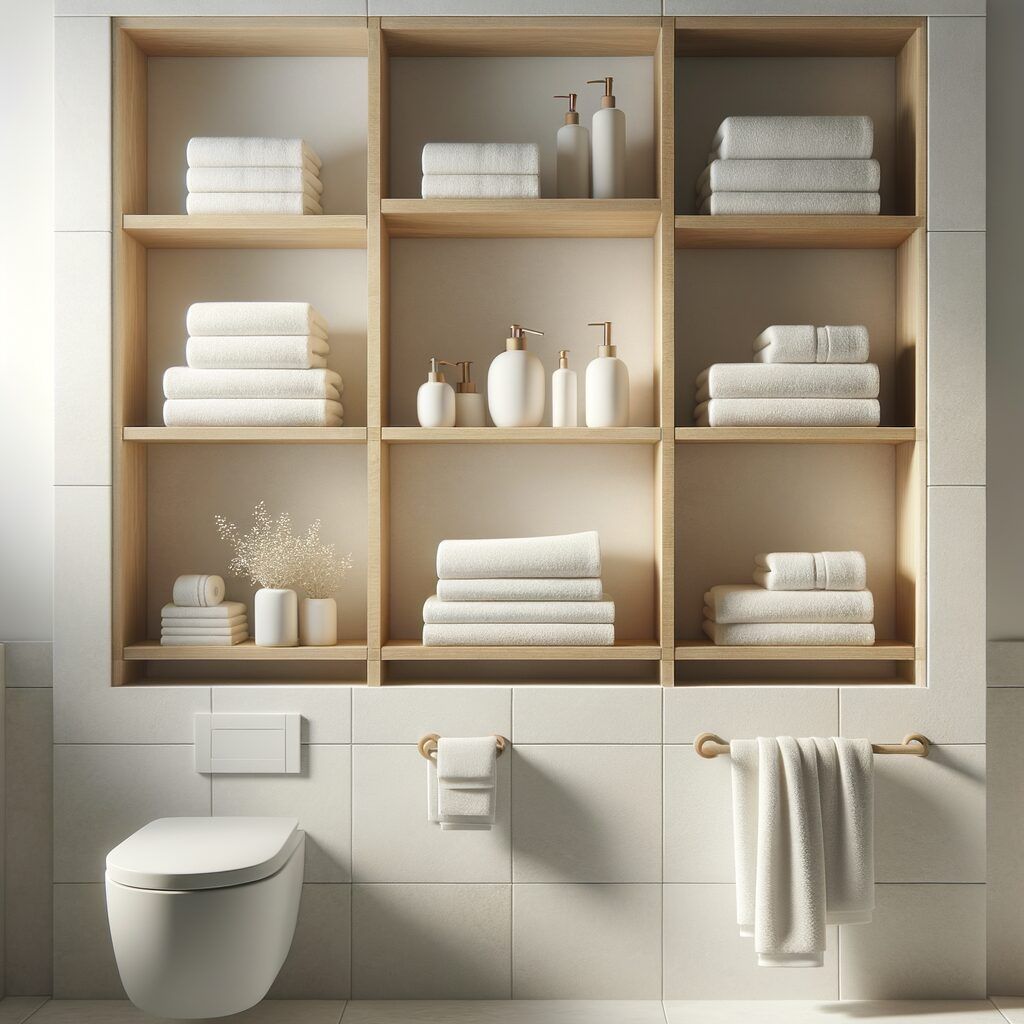 almacenamiento baño integrado