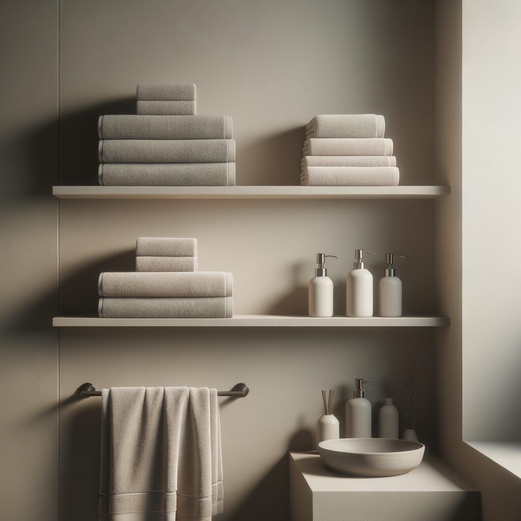 estanterías para toallas y productos de baño