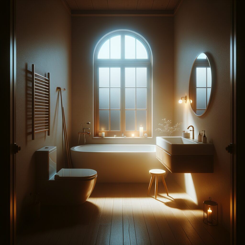 iluminación de baño relajante