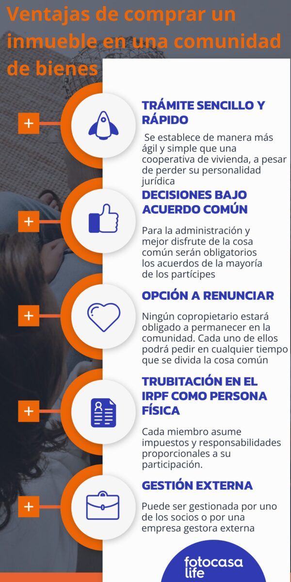 Beneficios de comprar inmueble en una comunidad de bienes
